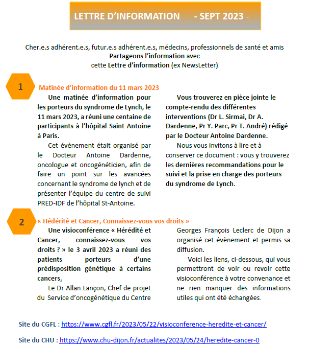 Brèves de Lynch – Septembre 2023