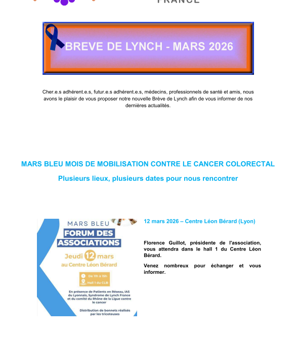 Brève de Lynch – Mars 2026